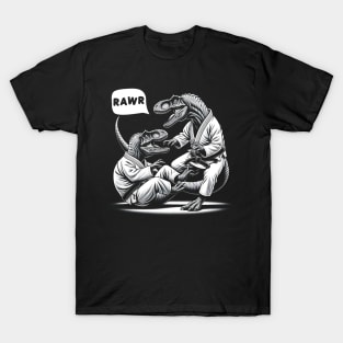 BJJ T-Rex Dinosaurs Grappling Funny Jiu Jitsu T-Shirt